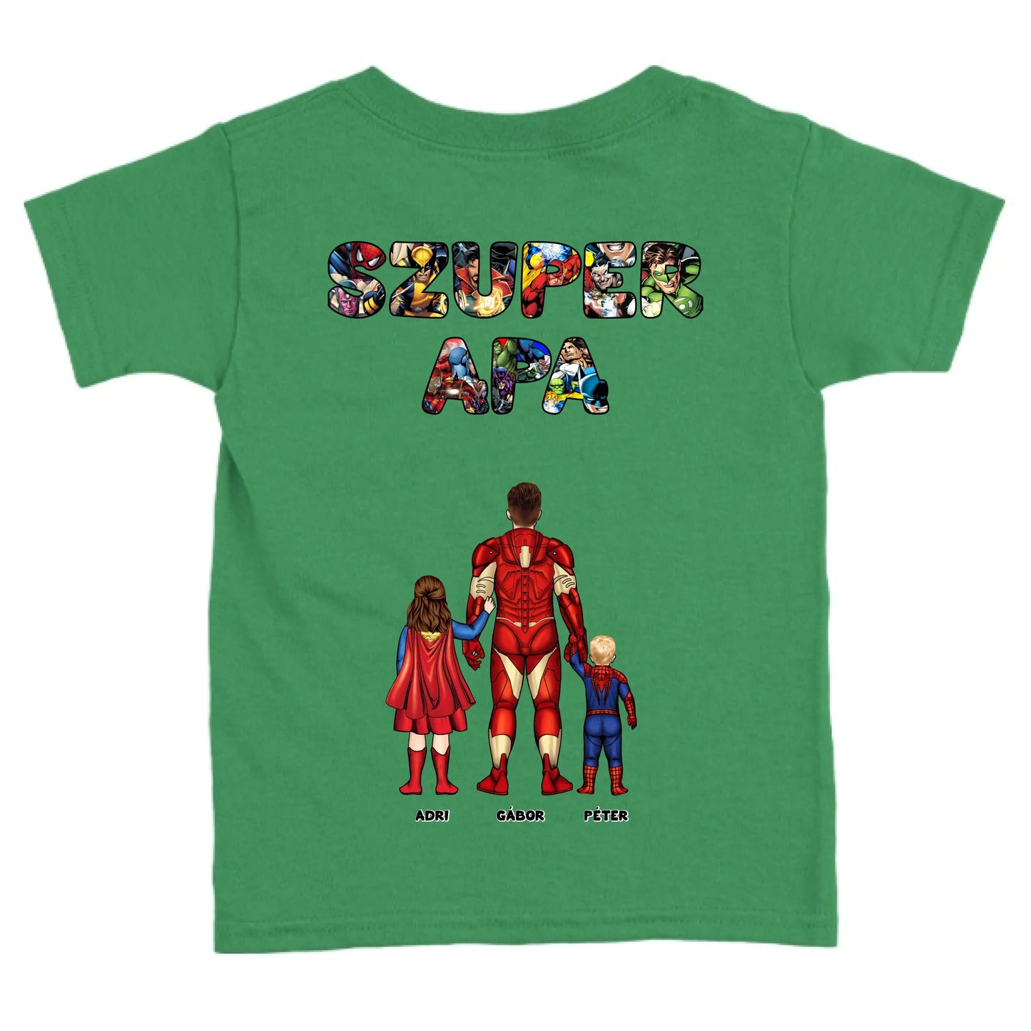 Szuper Apa és gyerekei gyerek póló