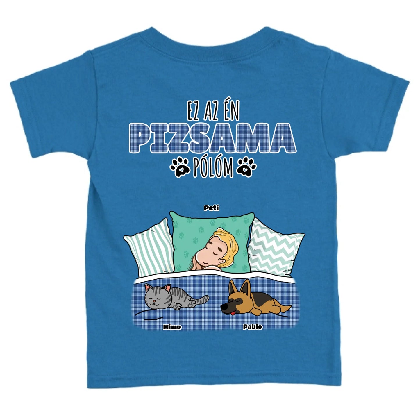 Hivatalos alvós póló egyedi gazdi és házi kedvenc design 4 - macska és kutya póló - férfi, női
