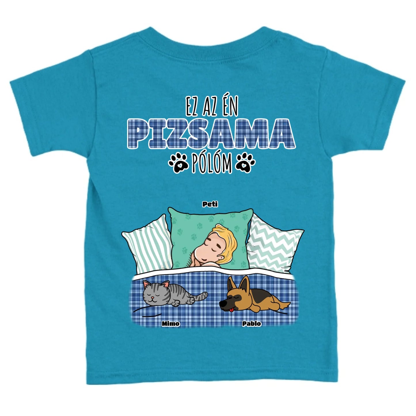 Hivatalos alvós póló egyedi gazdi és házi kedvenc design 4 - macska és kutya póló - férfi, női