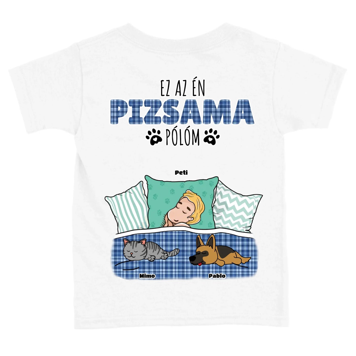 Hivatalos alvós póló egyedi gazdi és házi kedvenc design 4 - macska és kutya póló - férfi, női