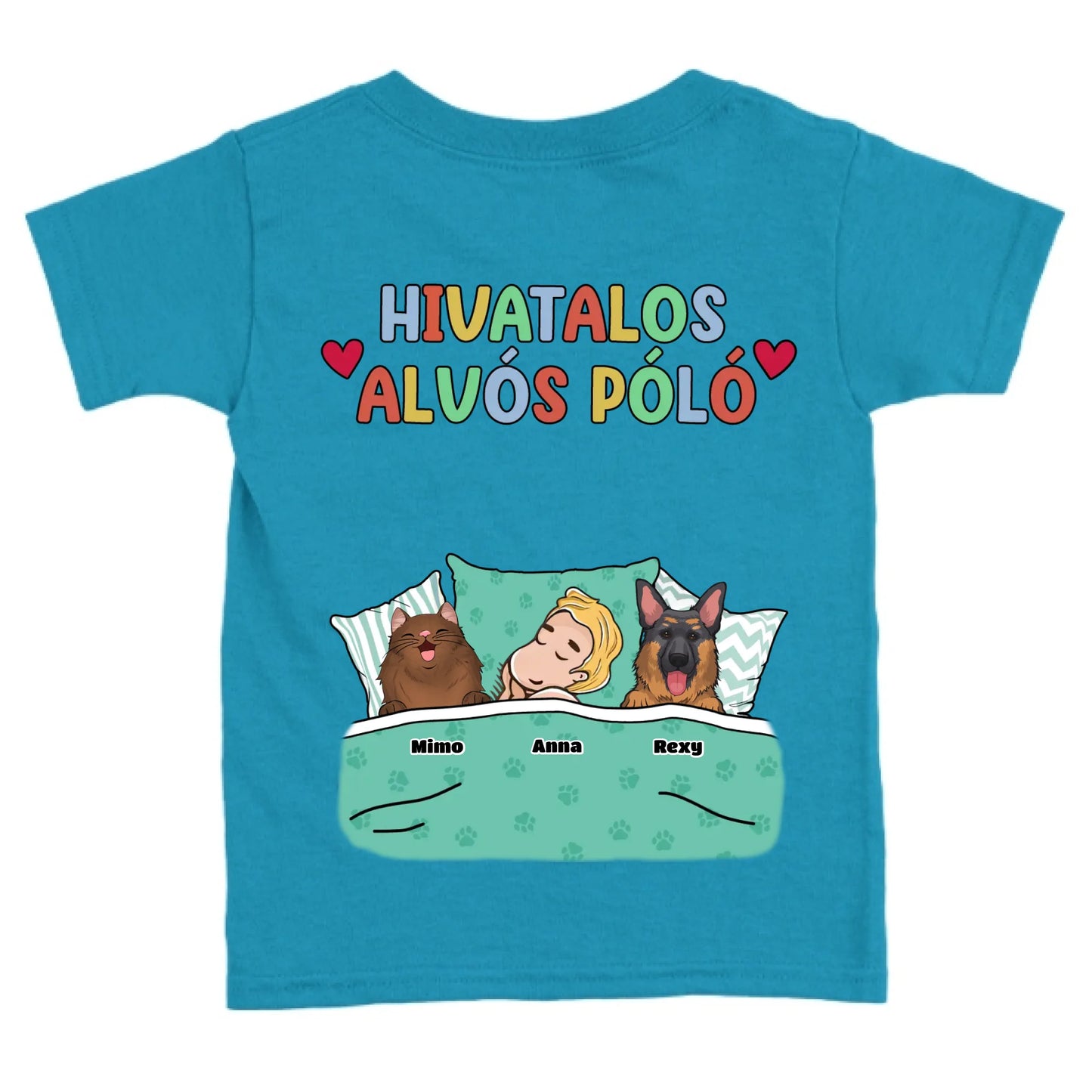 Hivatalos alvós póló egyedi gazdi és házi kedvenc design 3 - macska és kutya póló - férfi, női