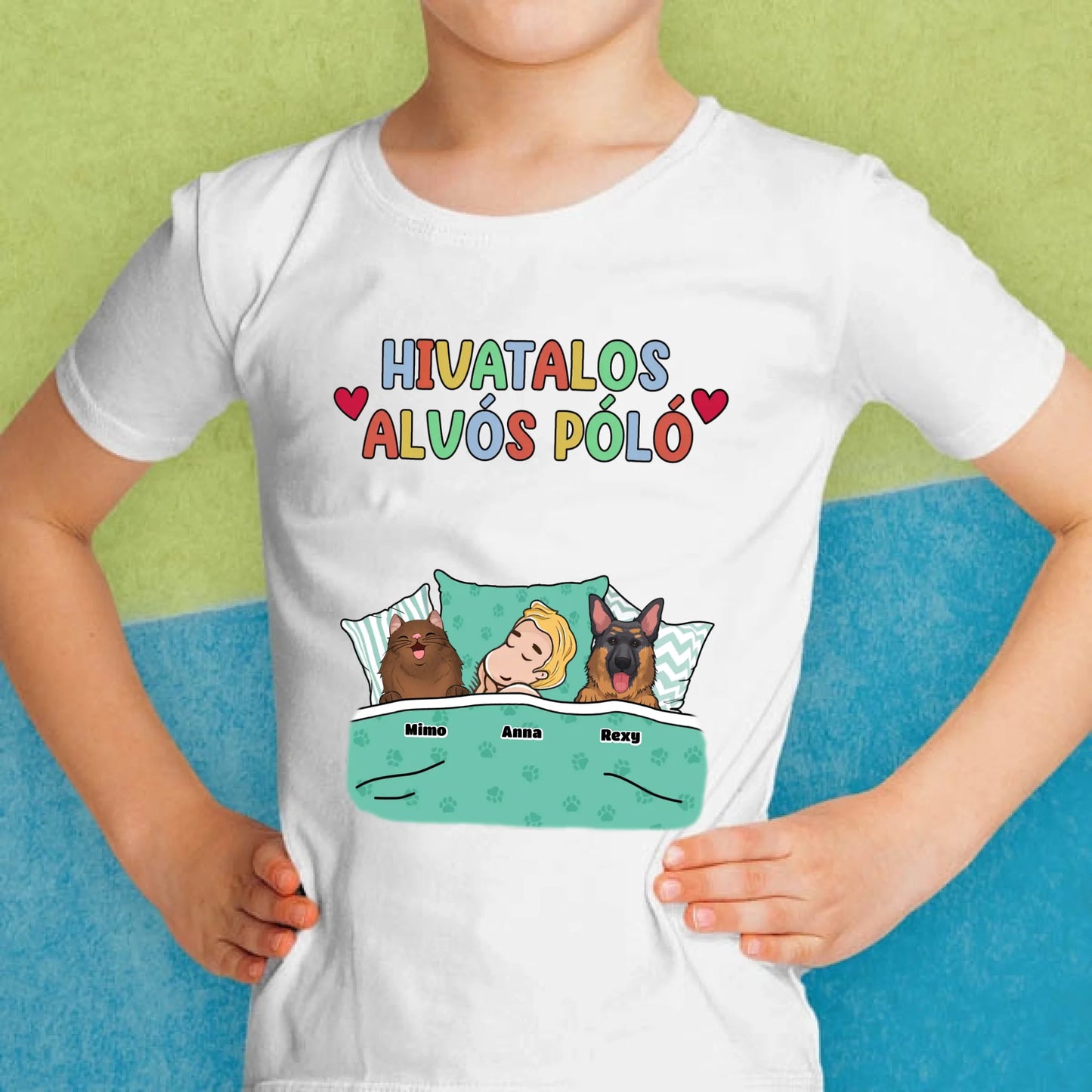 Hivatalos alvós póló egyedi gazdi és házi kedvenc design 3 - macska és kutya póló - férfi, női