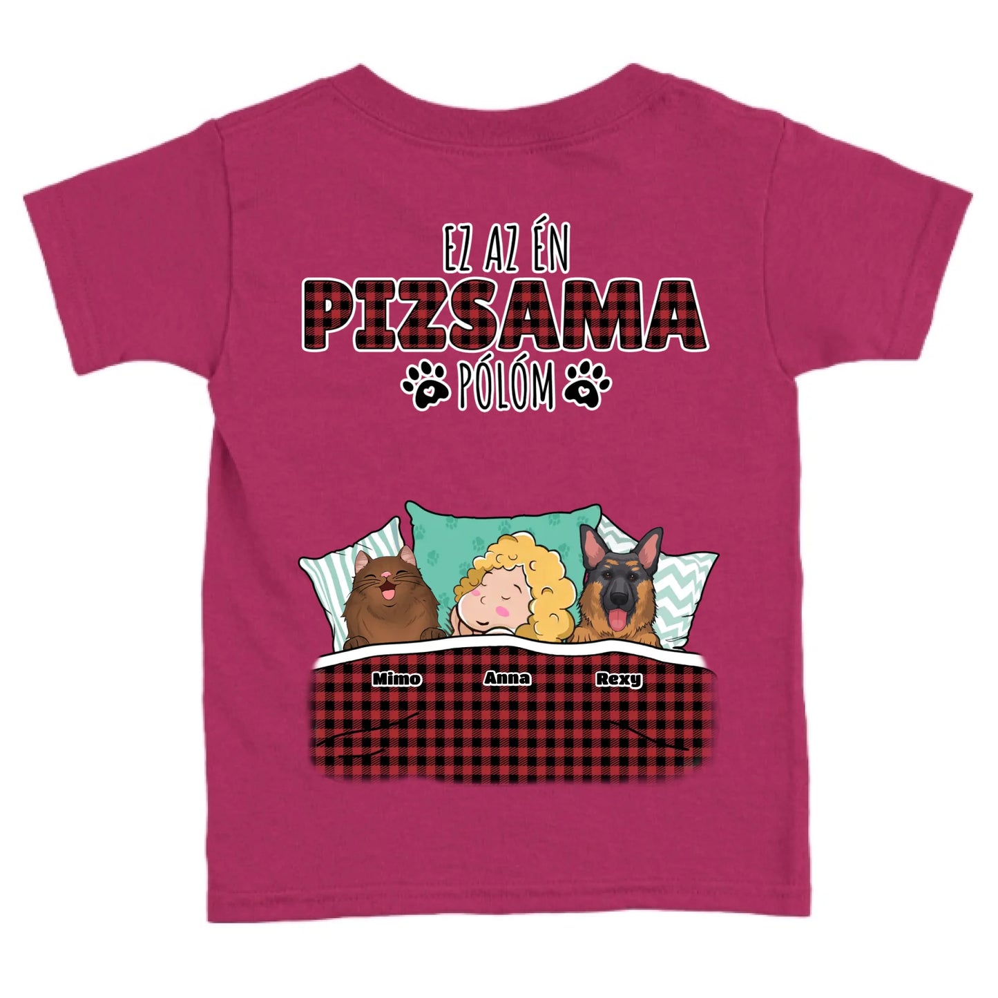 Hivatalos alvós póló egyedi gazdi és házi kedvenc design 3 - macska és kutya póló - női, férfi