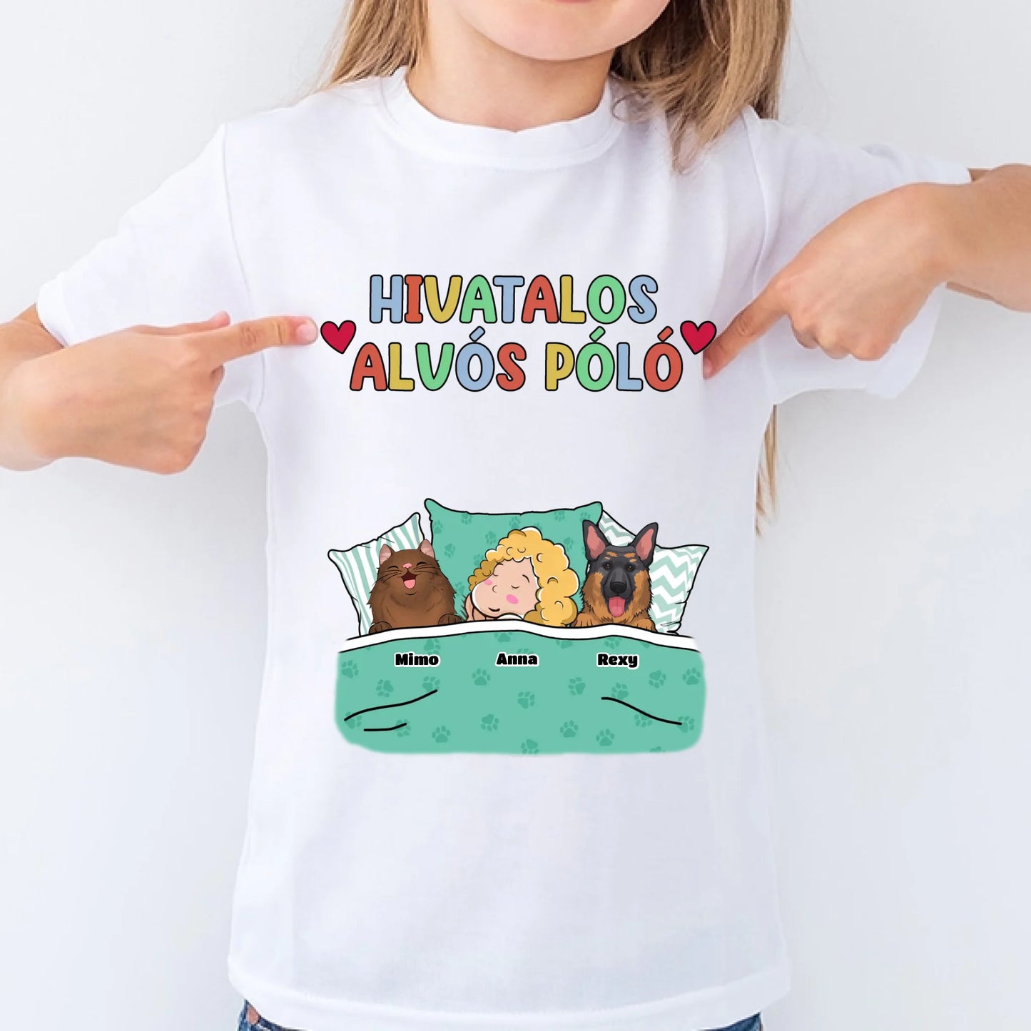 Hivatalos alvós póló egyedi gazdi és házi kedvenc design 2 - macska és kutya póló - férfi, női