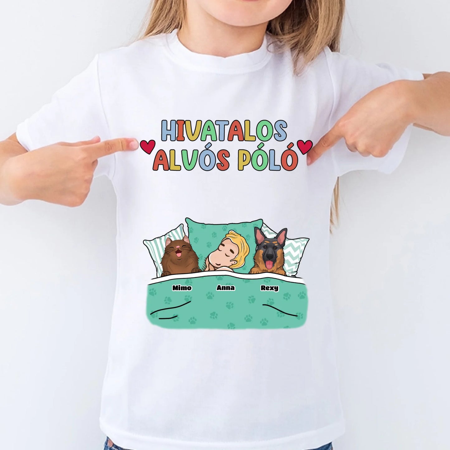 Hivatalos alvós póló egyedi gazdi és házi kedvenc design 2 - macska és kutya póló - női, férfi