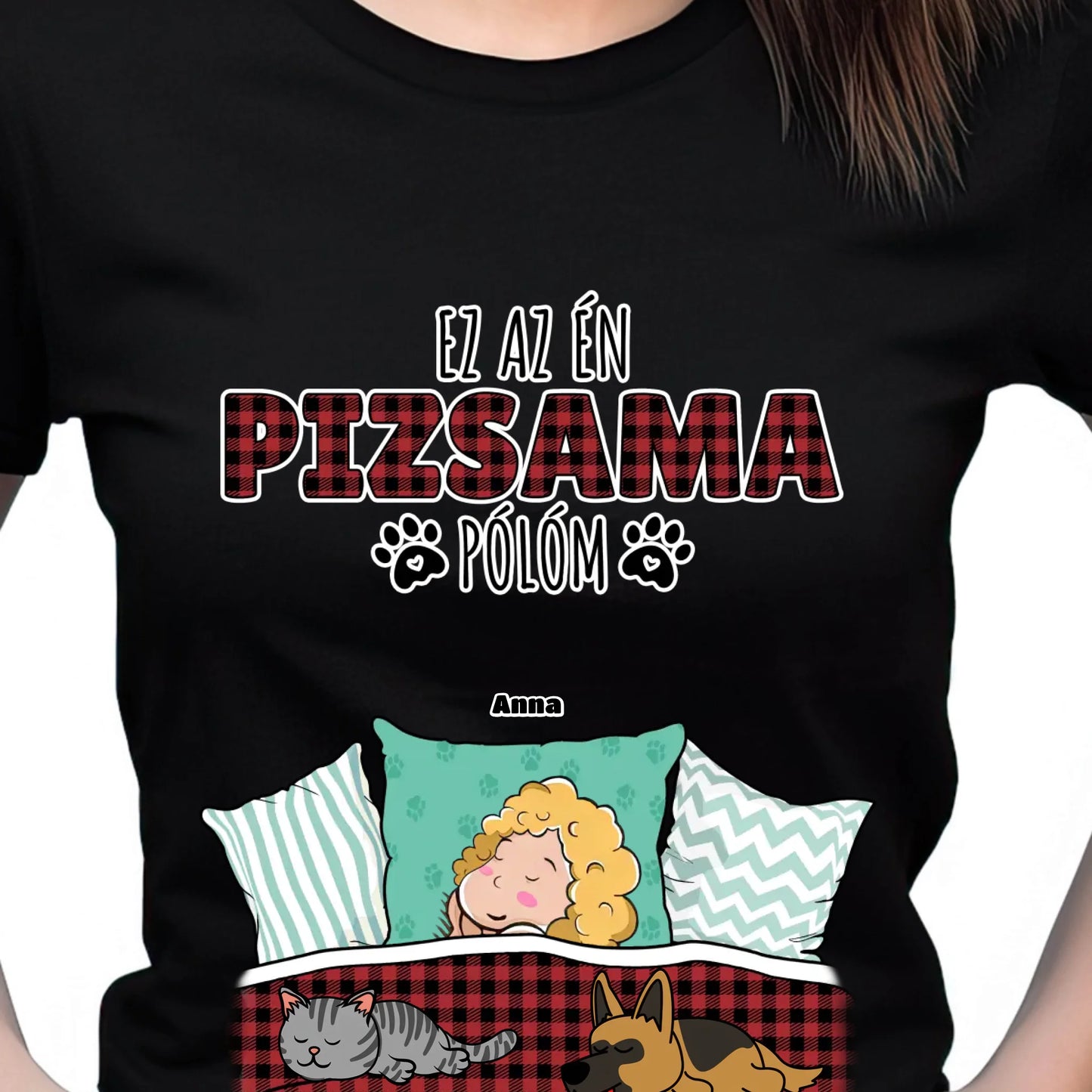 Hivatalos alvós póló egyedi gazdi és házi kedvenc design 4 - macska és kutya póló - férfi, női