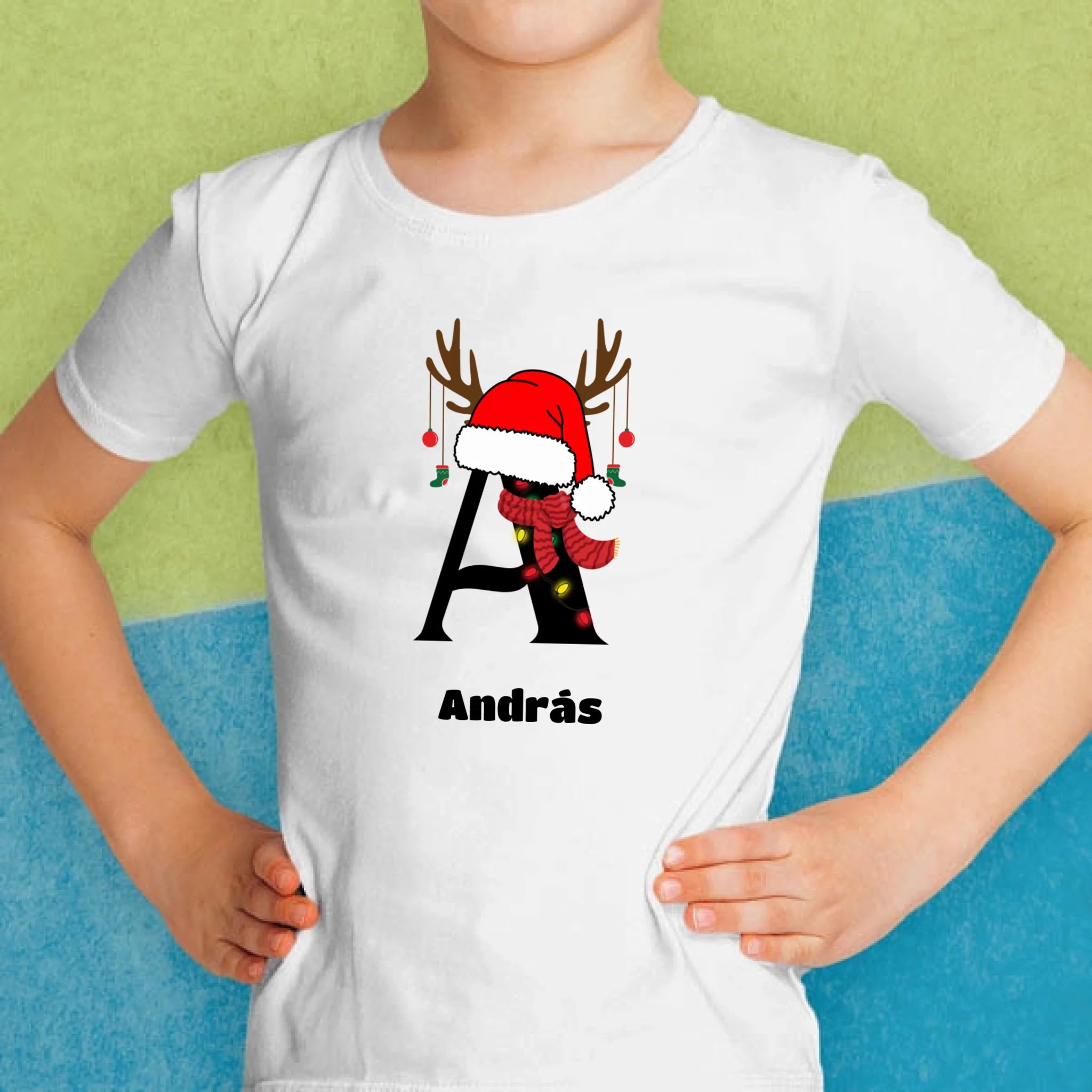 Egyedi monogramos és neves gyerek póló - sapis